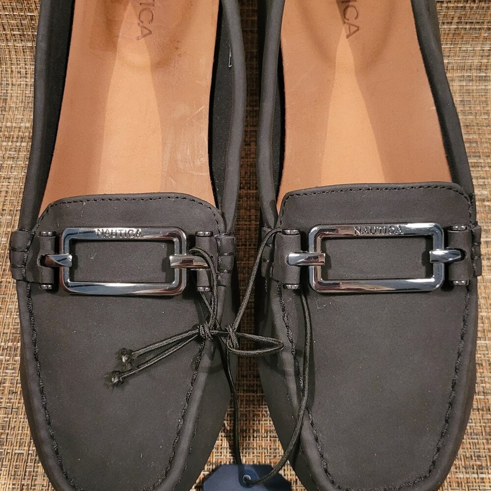 WOMENS NAUTICA BLYTHE FLAT LOAFERS SIZE 11 (COLOR BLACK)